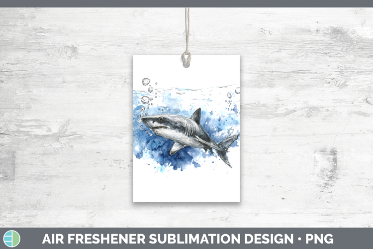 Porbeagle Shark Sketch Air Freshener Sublimation Design