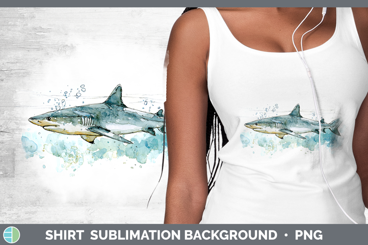 Sandbar Shark Sketch Shirt Sublimation Design