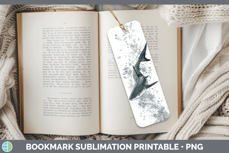 Thresher Shark Sketch Bookmark Sublimation Design