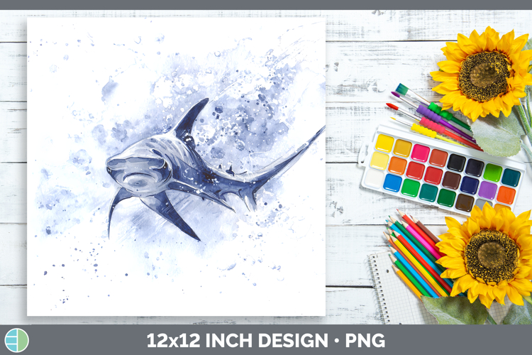 Thresher Shark Sketch Paper Backgrounds Design