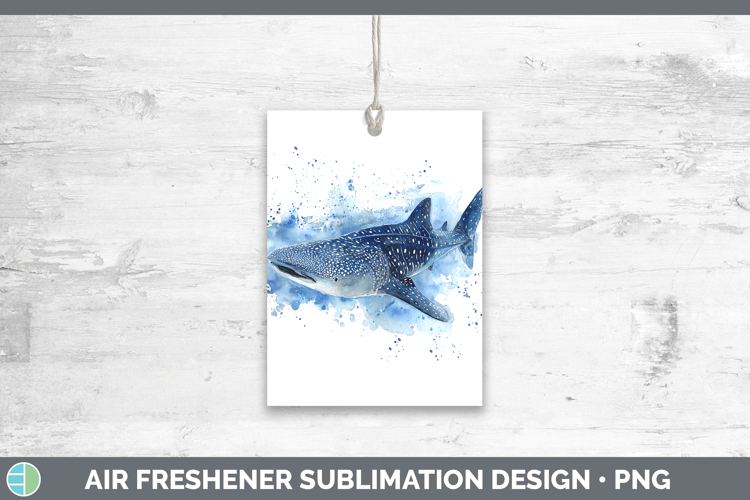 Whale Shark Sketch Air Freshener Sublimation Design