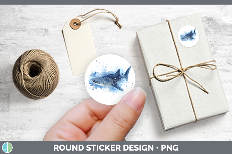 Whale Shark Sketch Stickers Design