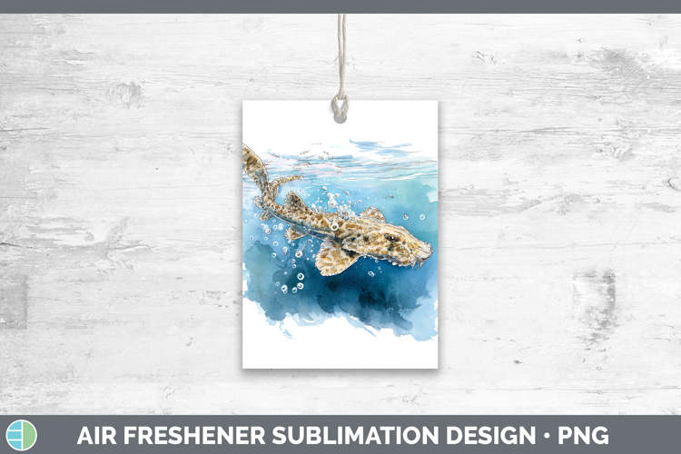 Wobbegong Shark Sketch Air Freshener Sublimation Design