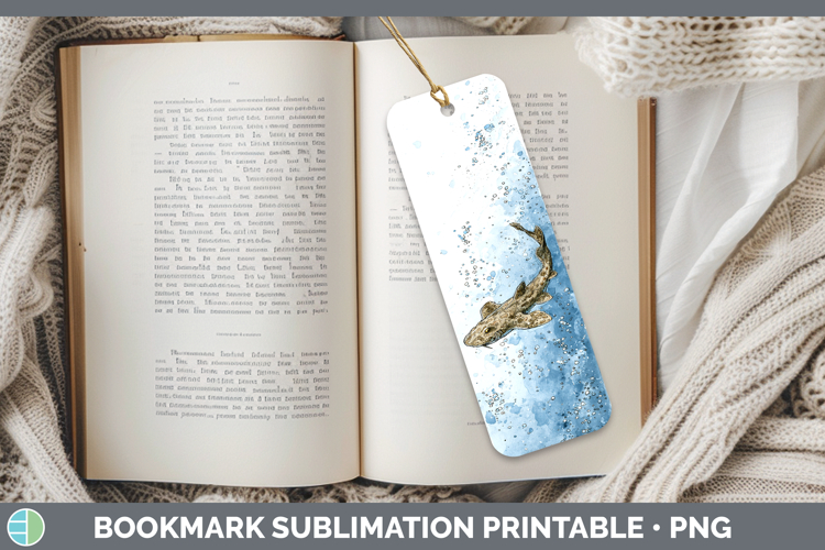 Wobbegong Shark Sketch Bookmark Sublimation Design