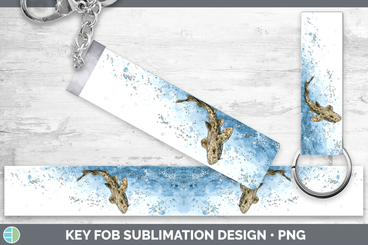 Wobbegong Shark Sketch Key Fob Sublimation Design