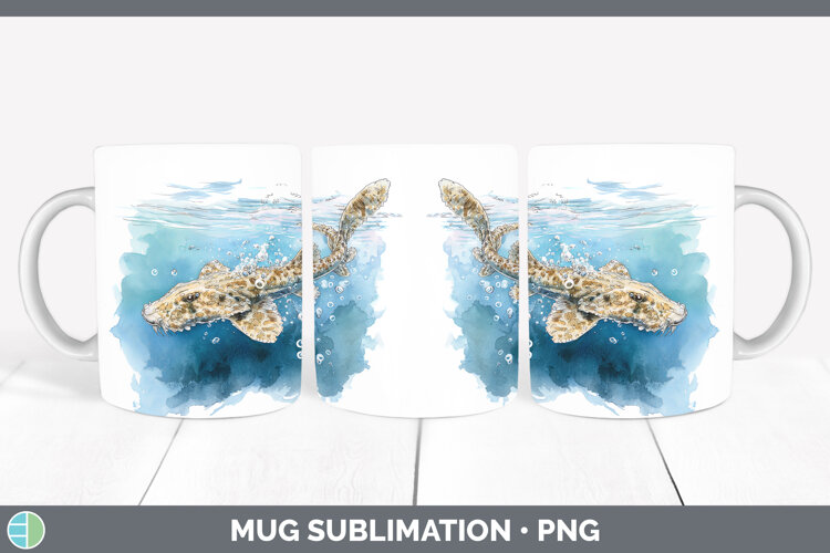 GorgeousShark Sketch Mug Wrap design.