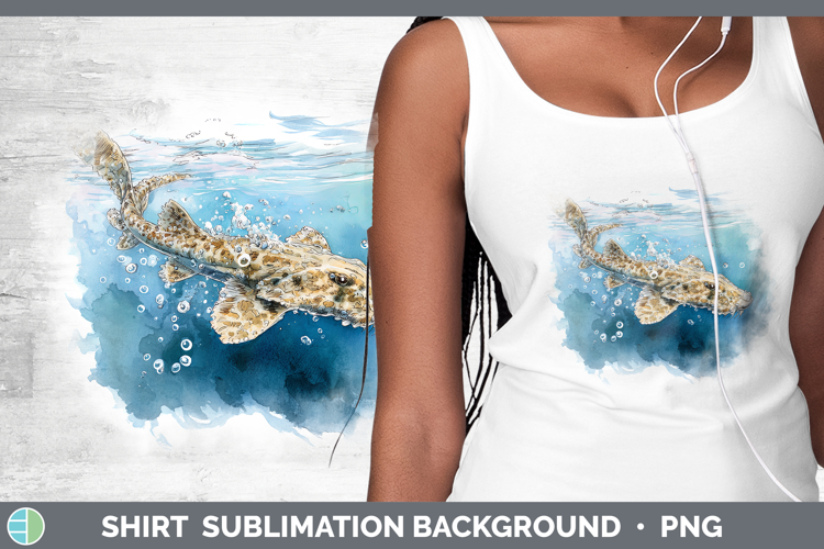 Wobbegong Shark Sketch Shirt Sublimation Design