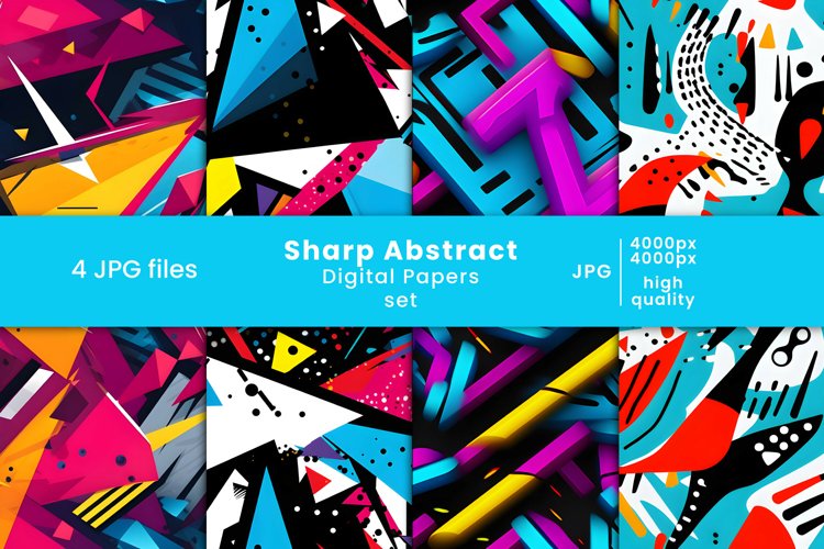 sharp abstract colorful digital paper and patterns