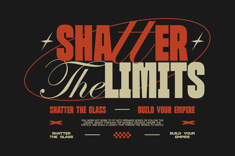 Shatter the Limits Urban Typography Quotes T-shirt Design