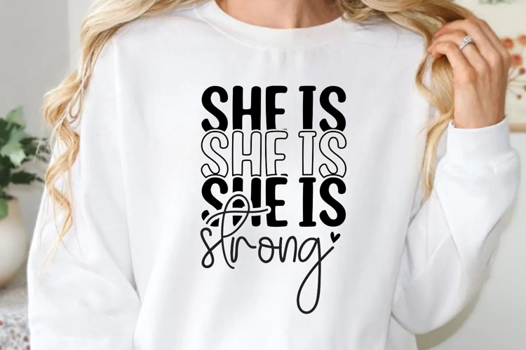 She is strong SVG, Faith Quotes SVG