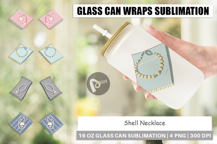 Glass Can Shell Necklace