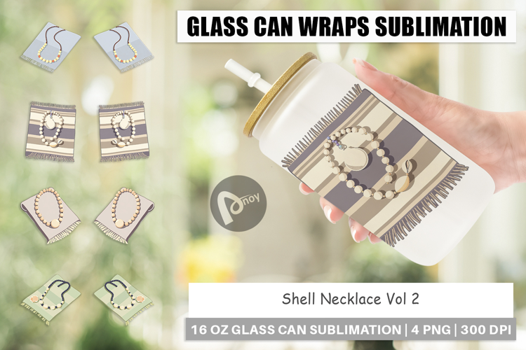 Glass Can Shell Necklace