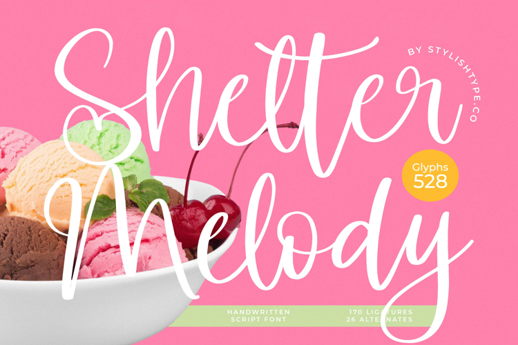 Shelter Melody - Handwritten Script Font