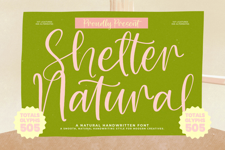 Shelter Natural - Natural Handwritten Font