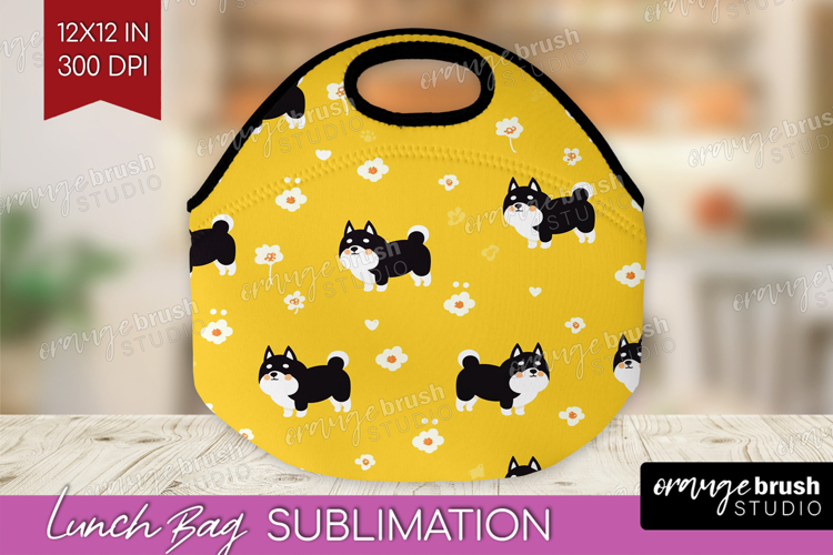 Shiba Inu Dog Lunch Bag Cute Chibi Puppy Lunch Bug PNG