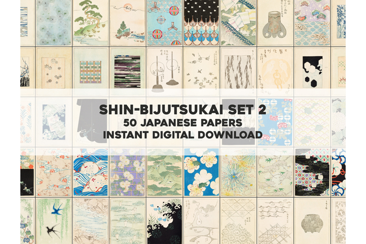 50 Vintage Japanese Ornamental Designs Images Bundle