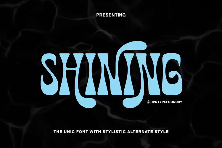 Shining typeface