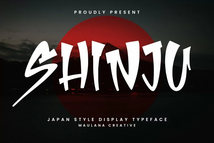 Shinju Display Japanese Handmade Font Typeface