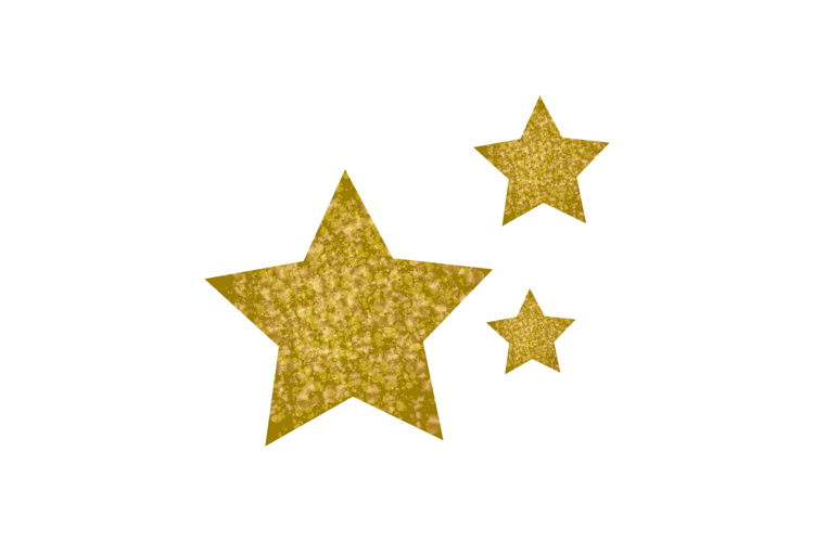 Shiny glitter star shape graphic element ornament
