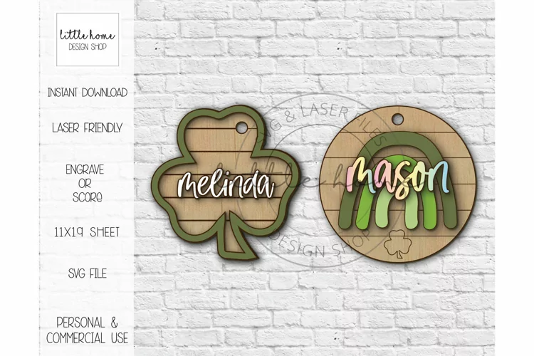 St Patricks Day Basket Tag, St Patricks Day Tag, Gift Tag