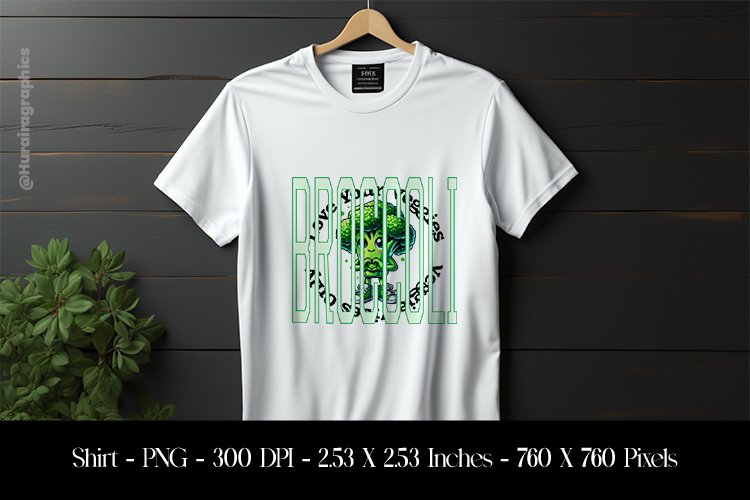 Broccoli T-Shirt Sublimation Design PNG