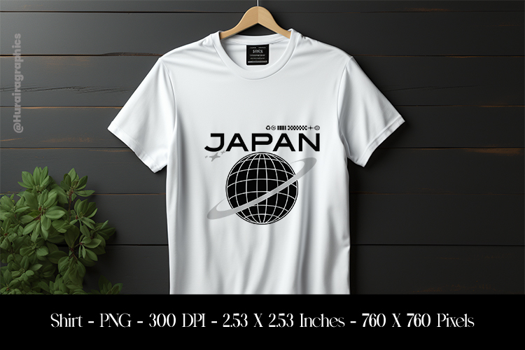 Japan T-Shirt Sublimation Design PNG