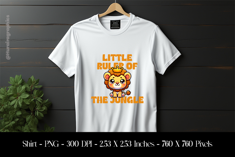 Little Ruler Of The Jungle T-Shirt Sublimation Design PNG