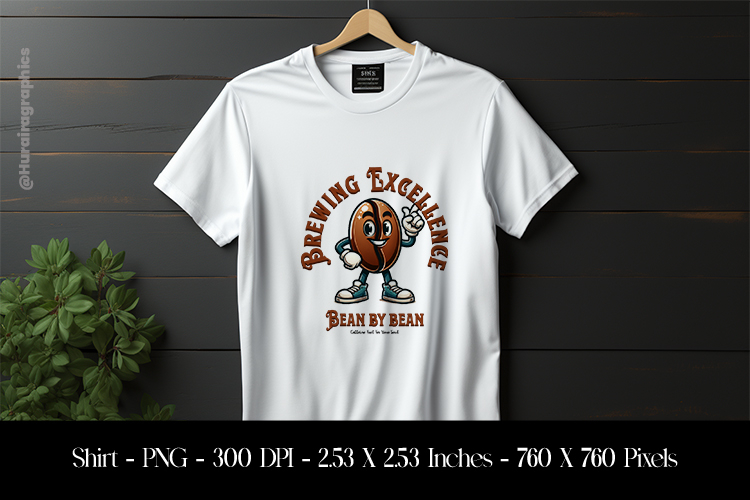 funny coffee cartoon T-Shirt Sublimation Design PNG