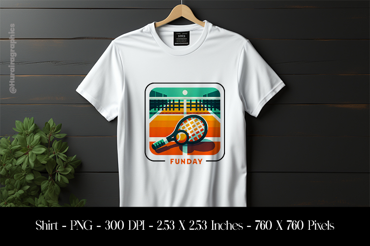 Sunday Funday Recket T-Shirt Sublimation Design PNG