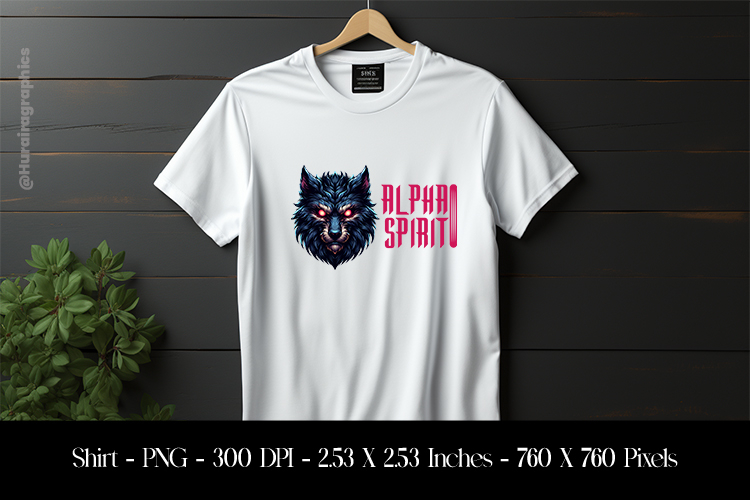 Alpha Spirit T-Shirt Sublimation Design PNG