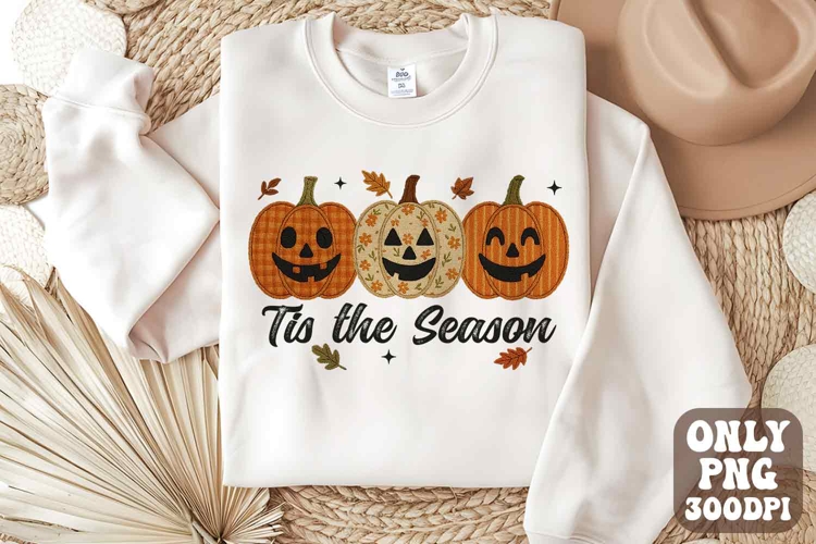 Preppy Patchwork Pumpkin png | Floral Patchwork png Design