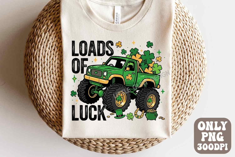 Boy St Patricks Day PNG | Lucky Shamrock Monster Truck PNG