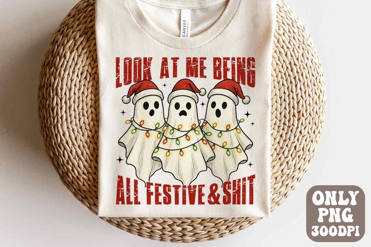Funny Christmas png | Santa Ghost png | Trendy Holiday Shirt