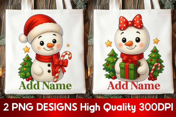 Christmas Snowman Sack PNG Clipart Bundle Christmas Gift Bag
