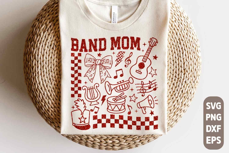 Vintage Band Mom SVG PNG, Cheer Band Mom Svg, Marching Band