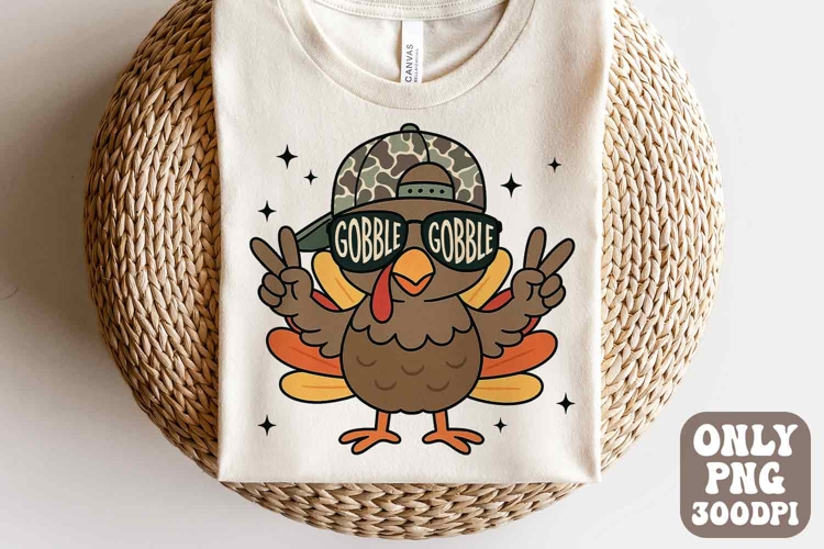 Thanksgiving Boys Turkey Camo Peace PNG, Turkey Camo Cap boy
