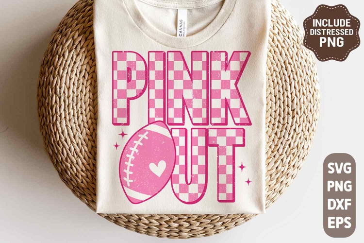 Pink Out Football SVG PNG | Tackle Breast Cancer Png
