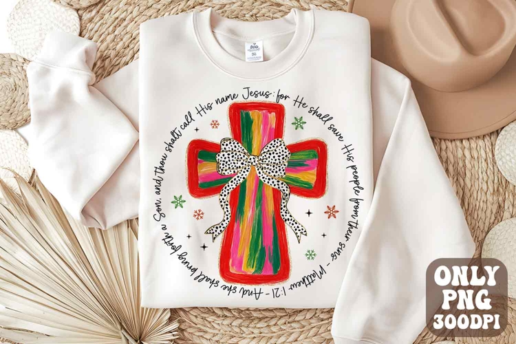 Trendy Christmas Christian PNG | Preppy Christmas Jesus Png