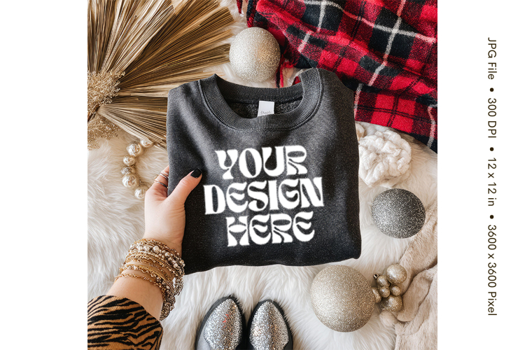 Black Tshirt Mockup Image 4