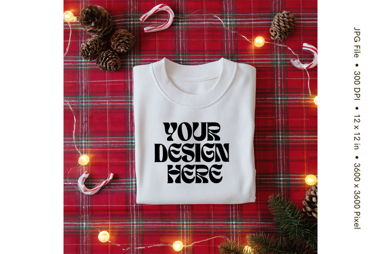 Christmas T-shirt Mockups Bella and Canvas Top View_150