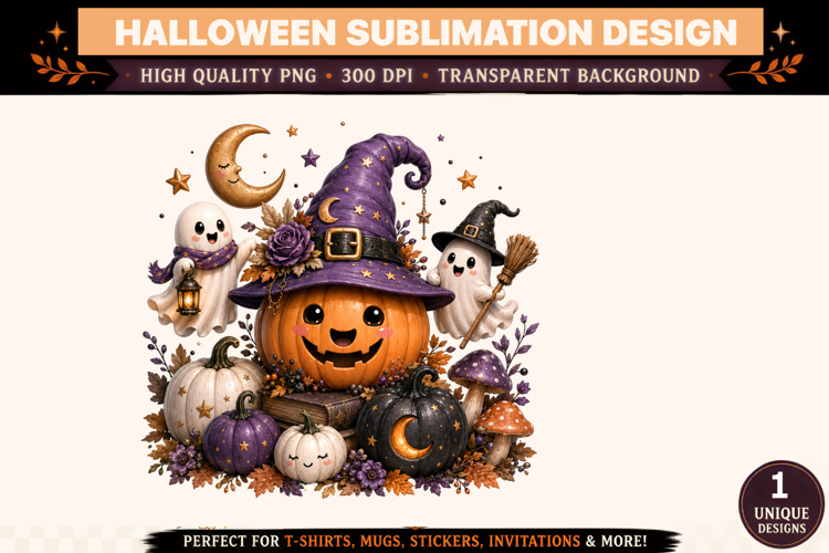 Halloween Clipart PNG Spooky Witch Ghost Design