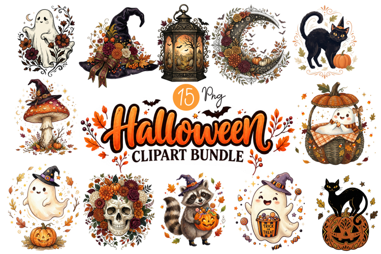 Halloween Clipart PNG Spooky Witch Ghost Design