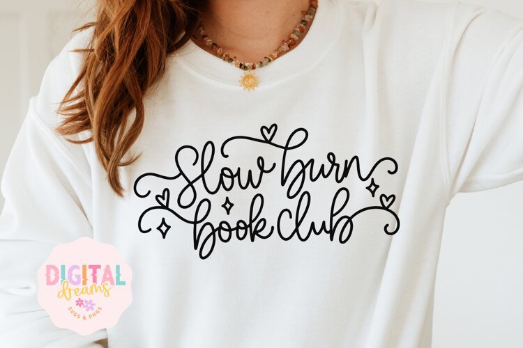 Slow Burn Book Club SVG PNG example image 1