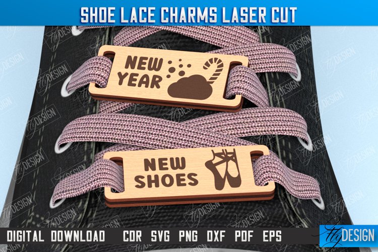 Shoe Lace Charms laser cut, Custom Shoelaces Tag, Boot Charm