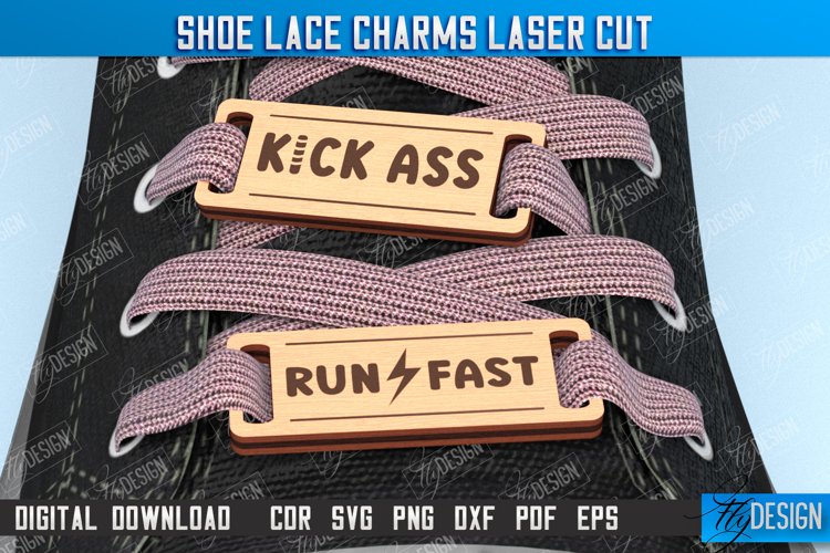 Shoe Lace Charms laser cut, Custom Shoelaces Tag, Boot Charm