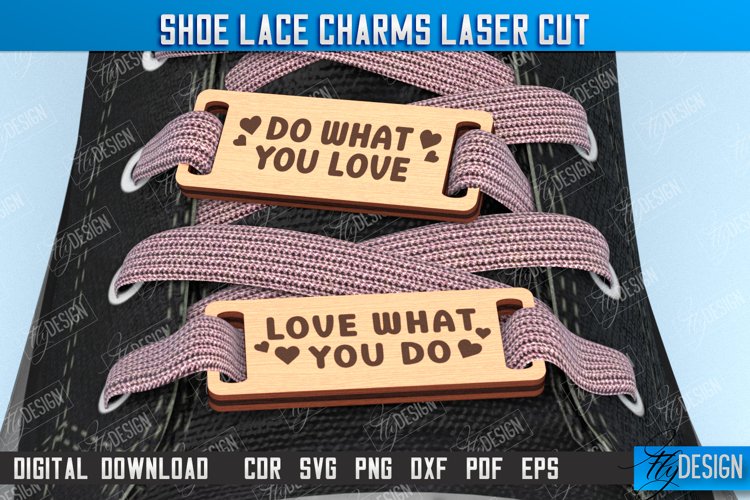 Shoe Lace Charms laser cut, Custom Shoelaces Tag, Boot Charm