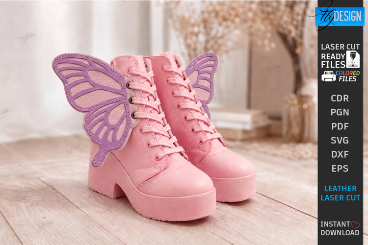 Shoe Wings Laser Cut | Butterfly Wings for Boots Accessories