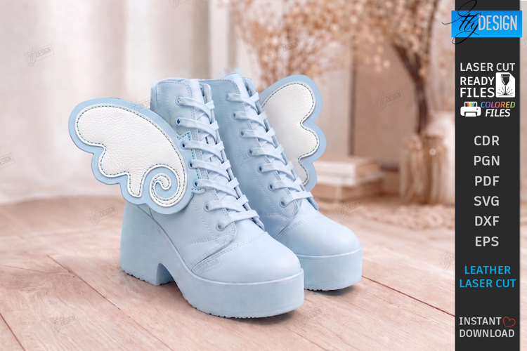 Shoe Wings Laser Cut | Clouds Wings for Boots Accessories