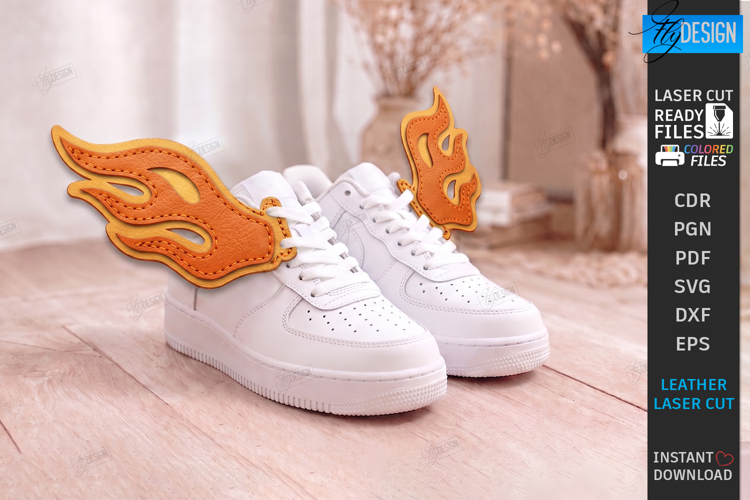 Shoe Wings Laser Cut | Fire Wings for Boots Accessories