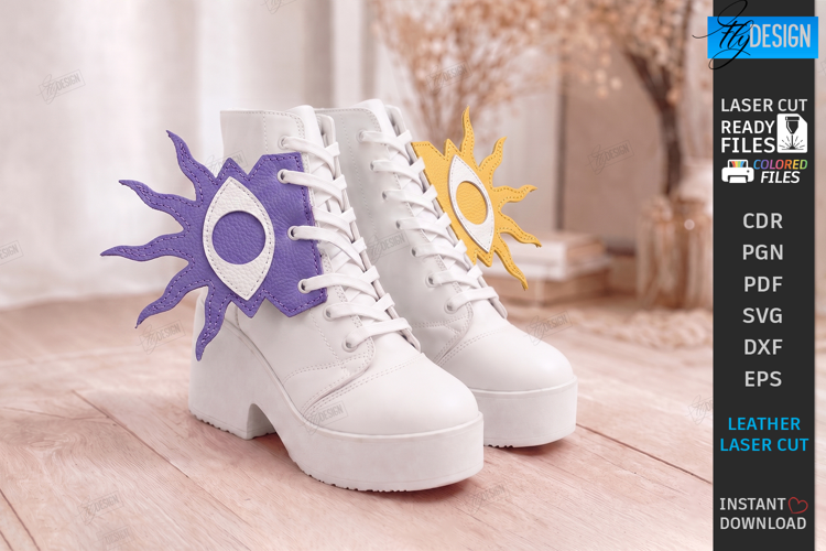 Shoe Wings Laser Cut | Boots Accessories | Leather Charms